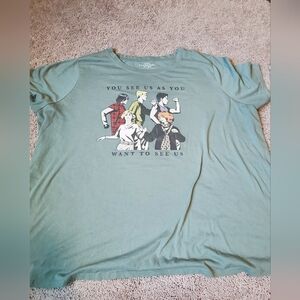 The Breakfast Club Graphic Tee in Green Blue